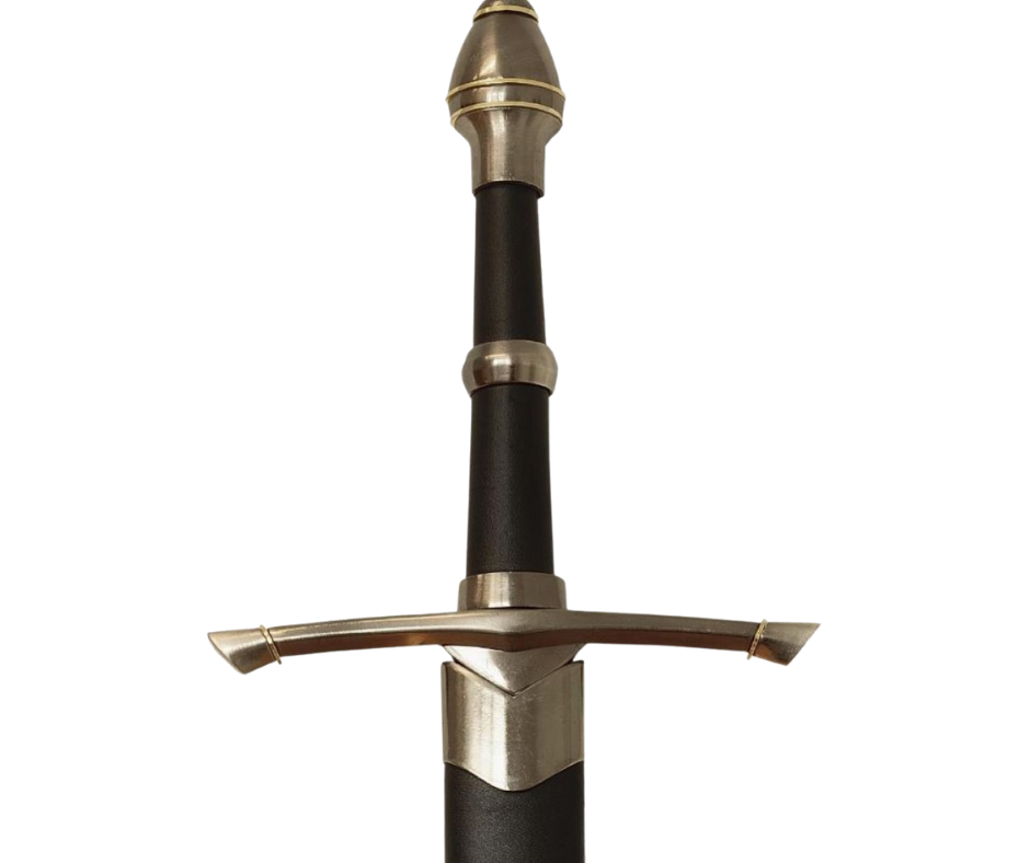 Espada de caballero de acero con vaina de 105 cm: elegante réplica de acero inoxidable con posibilidad de grabado