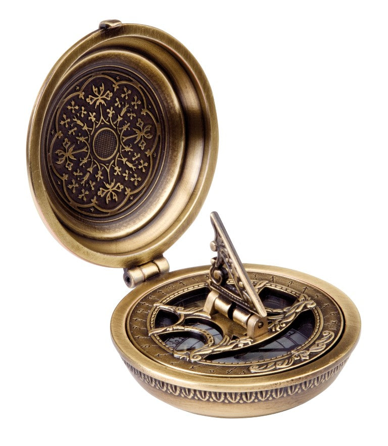 Brújula de latón Urania Propitia con reloj solar