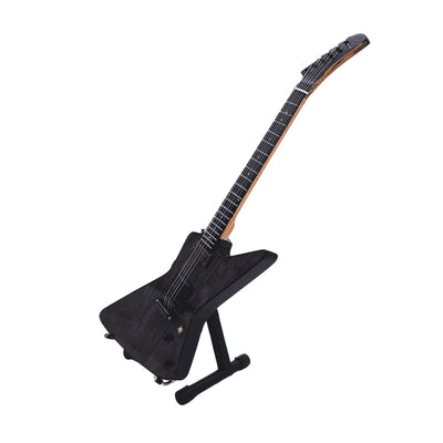 Mini guitarra Metallica James Hetfield MGT-8860 con grabado - Decoración de caoba de 27,5 cm para regalo a fans del rock y coleccionistas