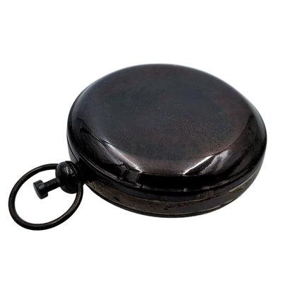 Brújula turística retro de latón con acabado antiguo y posibilidad de grabado – regalo ideal para viajeros y amantes de la naturaleza – dimensiones 6 x 5 x 1,75 cm, tapa protectora para el vidrio