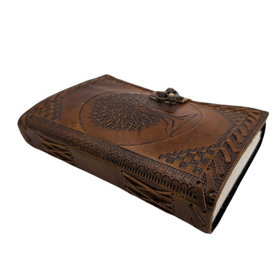 Cuaderno de cuero vintage retro de 200 páginas con grabado