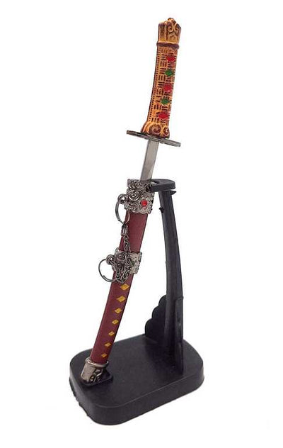 Katana - cuchillo para papel SW-199 con posibilidad de personalización con grabado, ideal para regalo, altura 18 cm, funda decorativa incluida