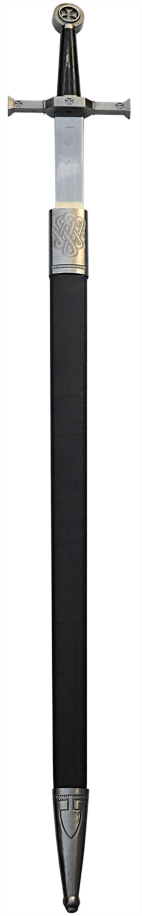Espada de caballero de acero de 84 cm en funda - Réplica SW-114 con posibilidad de personalización con grabado