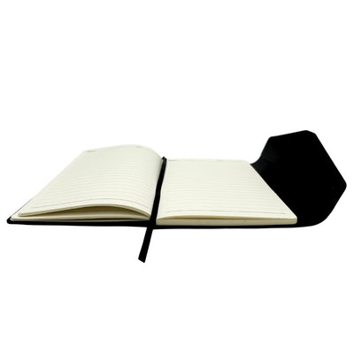 Elegante set de regalo premium con personalización – Cuaderno de cuero A5, bolígrafo y pendrive de 16GB en caja negro y dorado