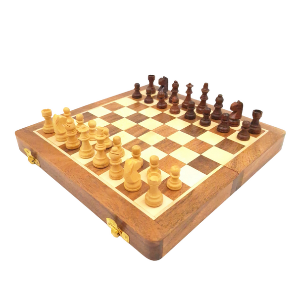 Ajedrez magnético de madera 25x25 cm con posibilidad de grabado personalizado