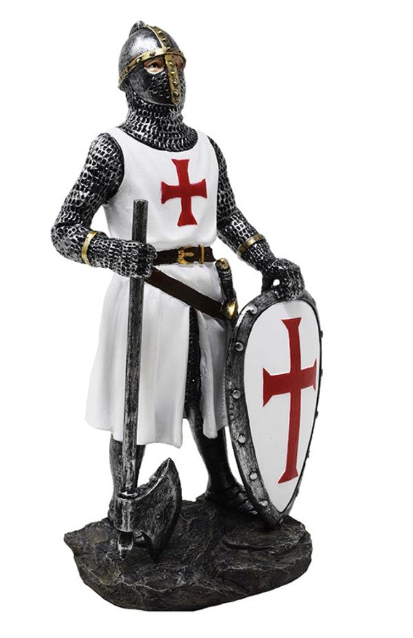 Figura de Caballero Templario de 18,5 cm de poliresina con posibilidad de personalización con grabado