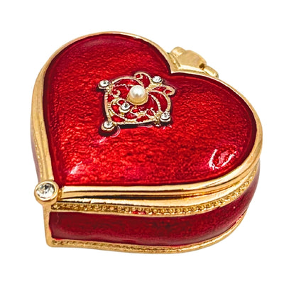 Exclusiva caja joyero en forma de corazón con cristales
