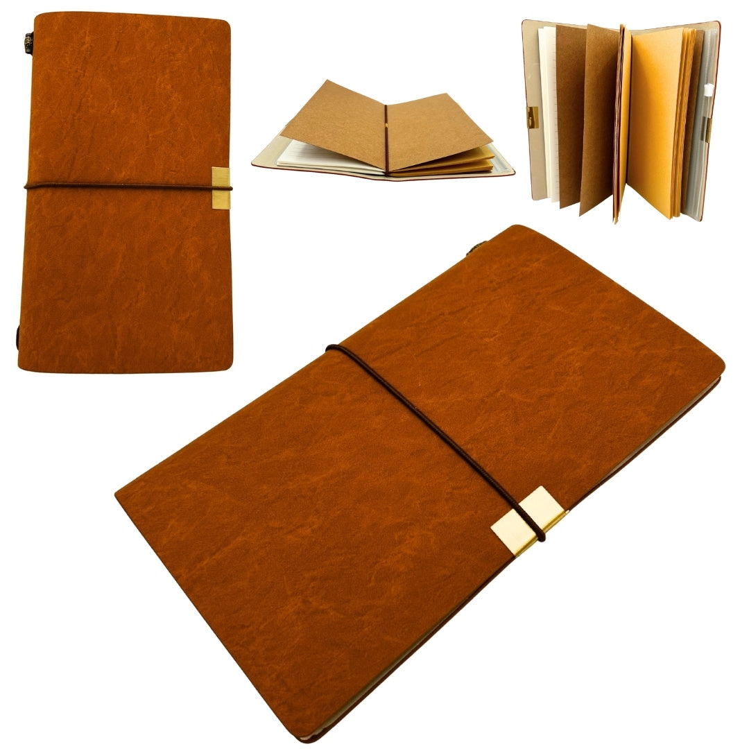 Cuaderno de viaje de cuero con grabado personalizado  