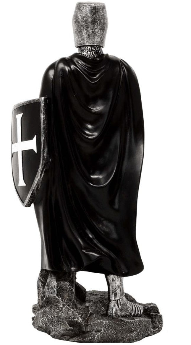 Caballero Cruzado de Poliresina MC-23078 - Figura de 30 cm con Posibilidad de Personalización con Grabado