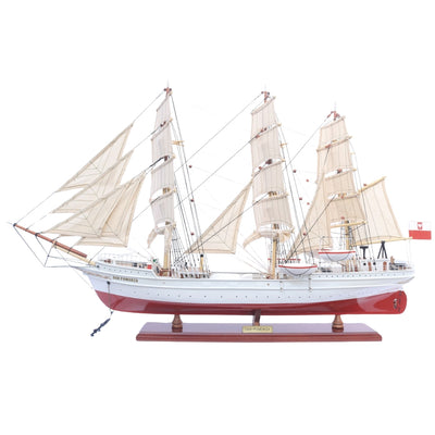 Modelo exclusivo de velero Dar Pomorza de 82 cm con posibilidad de personalización mediante grabado