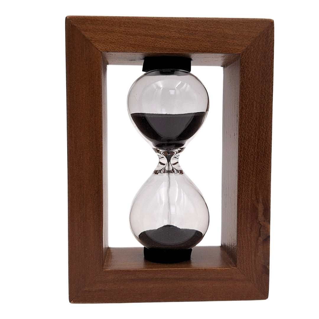 Reloj de arena de 3 minutos en marco de madera con posibilidad de personalización con grabado