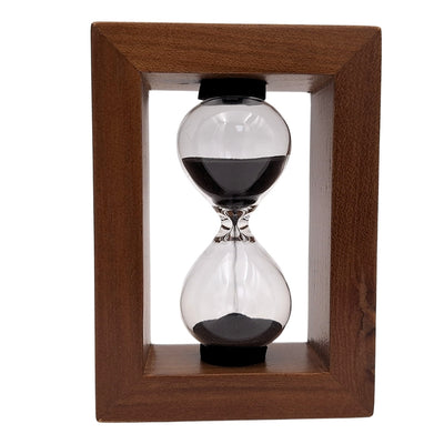 Reloj de arena de 3 minutos en marco de madera con posibilidad de personalización con grabado