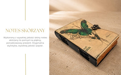 Cuaderno de Piel Retro Mariposa con Grabado