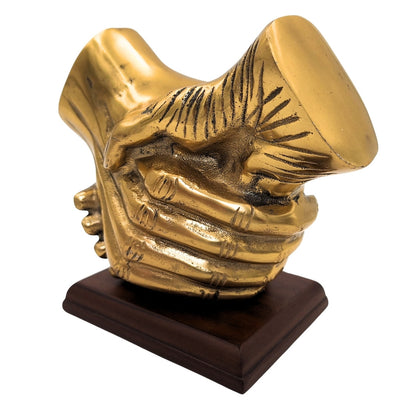 Figura decorativa de apretón de manos con posibilidad de personalización con grabado
