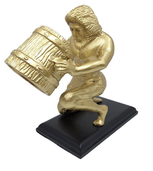 Figura decorativa dorada de Acuario AQU2 con posibilidad de personalización mediante grabado, regalo ideal para cualquier ocasión, altura 18 cm, diseño elegante de aluminio