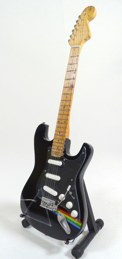 Mini guitarra Pink Floyd de madera de caoba, hecha a mano, 27,5 cm, posibilidad de personalización con grabado, regalo ideal para fans de la música