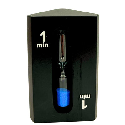 Reloj de arena triangular 1-3-5 minutos negro con posibilidad de grabado