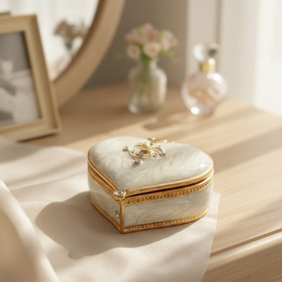 Caja joyero corazón con cristales