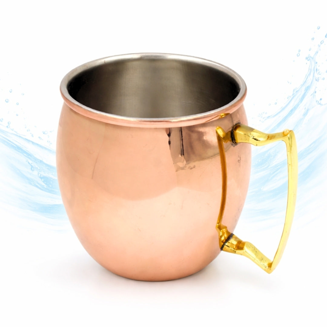 Taza de Cobre de Acero Inoxidable 304 500ml con Posibilidad de Personalización con Grabado - Ideal para Regalo - Altura 13,5 cm, Color Cobre, Modelo MM7012
