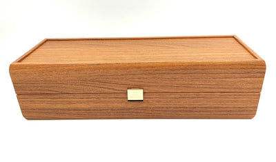 Caja Exclusiva de Madera para Botella de Vino BWXL30 con Posibilidad de Personalización con Grabado, Color Nogal, Ideal para Regalo, Dimensiones 35x14x10 cm