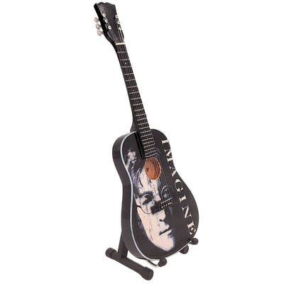 Mini guitarra decorativa John Lennon The Beatles 24 cm con grabado personalizado