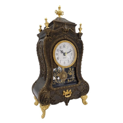 Elegante reloj de chimenea caja de música con posibilidad de grabado personalizado