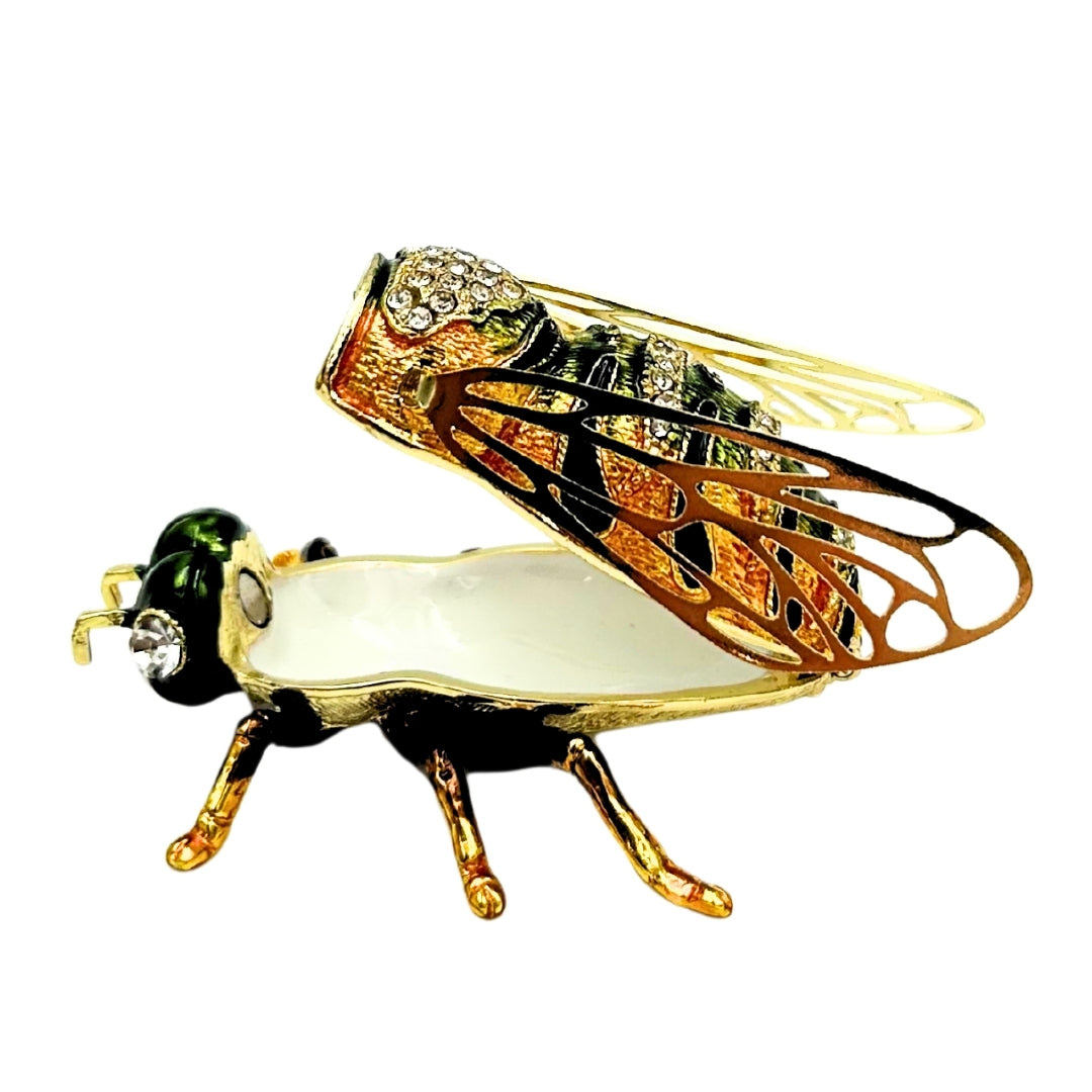 Exclusiva Caja Joyero Abeja con Cristales y Grabado Personalizado