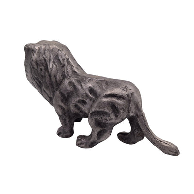 Figura decorativa LEO de aluminio en color plateado, grabado personalizado  