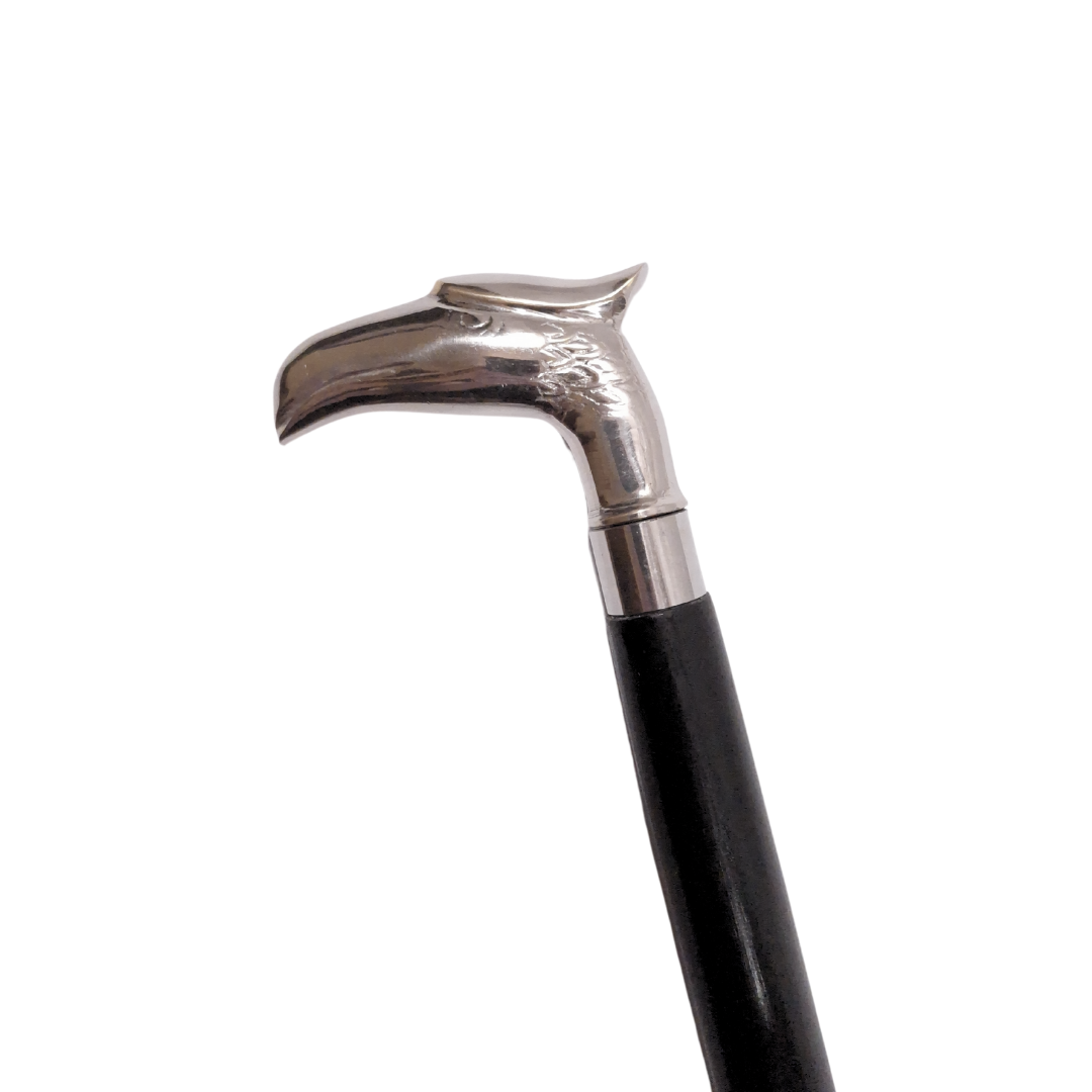 Elegante bastón de madera con cabeza de águila DNU-013