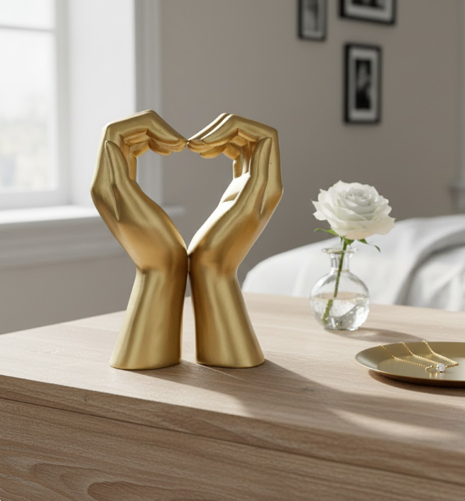 Figura decorativa dorada Glamour