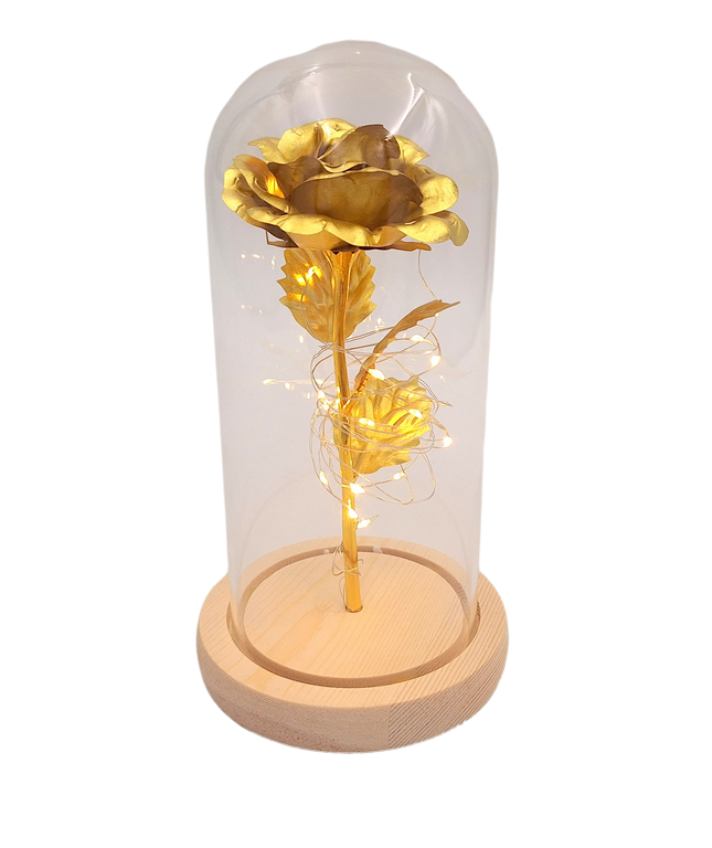 Lámpara nocturna Rosa LED con posibilidad de personalización con grabado, regalo romántico, altura 21,5 cm, luz suave, decoración ideal para el dormitorio