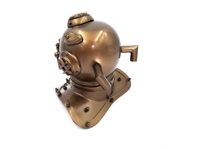 Casco Dorado de Buceador US Navy NC2084B de Latón con Posibilidad de Personalización con Grabado
