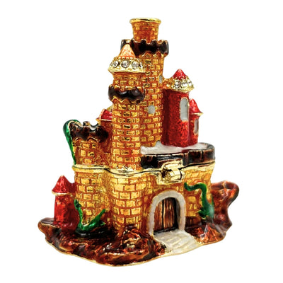 Caja Joyero Decorada con Cristales en Forma de Castillo con Posibilidad de Grabado Personalizado