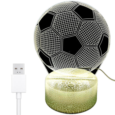 Lámpara nocturna Balón con posibilidad de personalización con grabado - Regalo ideal para amantes del fútbol - 17 cm de altura - 3 colores para elegir - Alimentación por USB o 3 pilas AAA