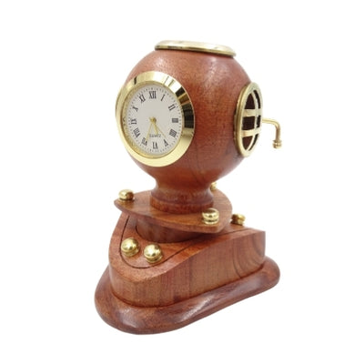 Casco pequeño de buceador retro con reloj y personalización