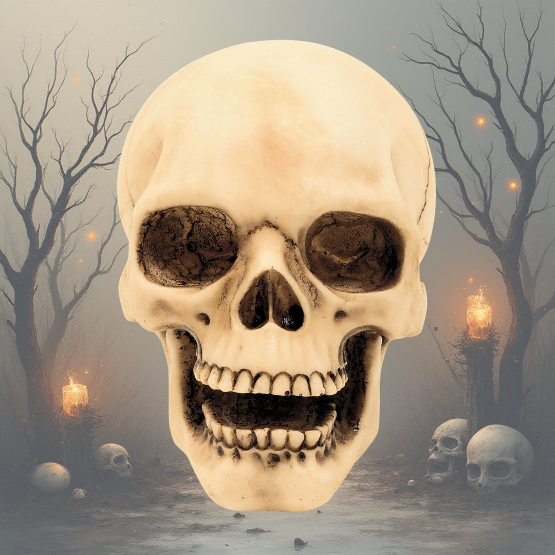 Figura de calavera de 10 cm con posibilidad de grabado: decoración pintada a mano de poliresina, un regalo para amantes del estilo gótico y oscuro