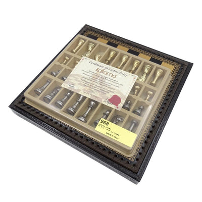 Ajedrez exclusivo de latón Italfama 28x28 cm con personalización de grabado