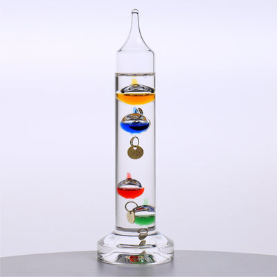 Termómetro de Galileo con grabado personalizado – decoración elegante para interiores en color vidrio