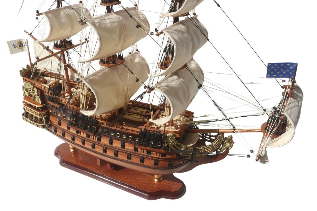 Modelo de lujo del velero Soleil Royal de 65cm - SOL6, con posibilidad de personalización mediante grabado