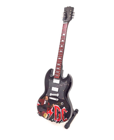 Mini guitarra Angus Young 24,5 cm de caoba con posibilidad de grabado personalizado