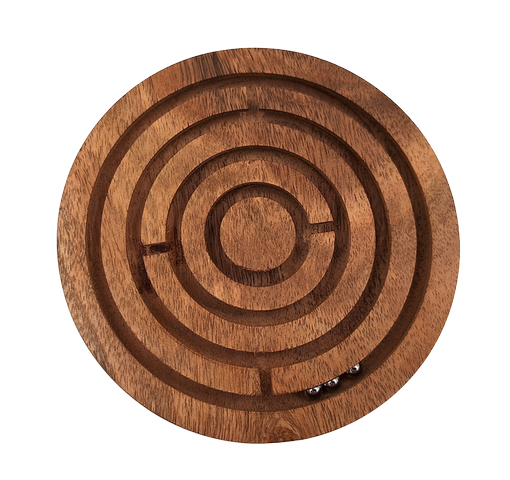 Juego de habilidad bolas en laberinto de madera con posibilidad de personalización mediante grabado