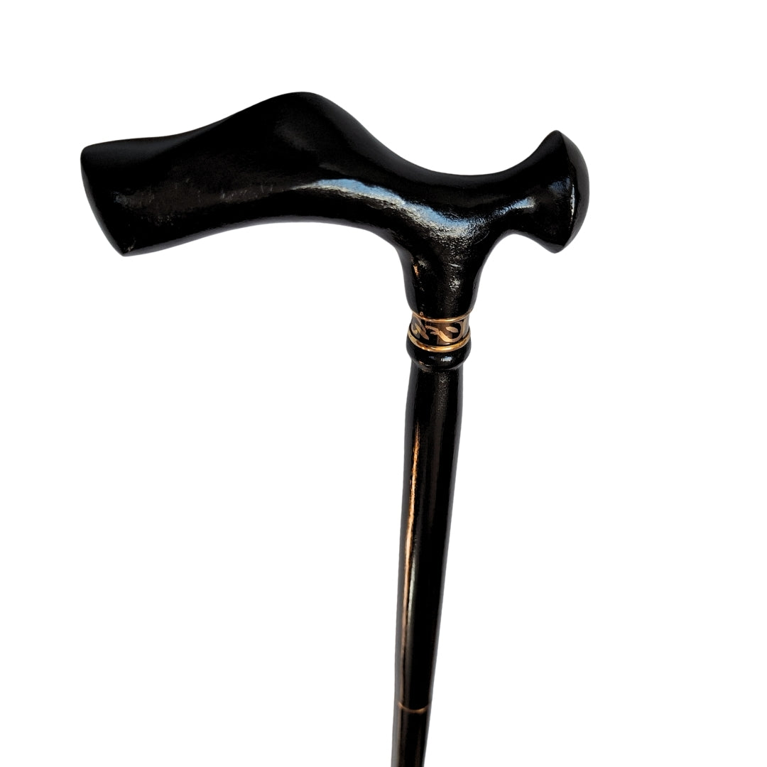 Elegante Bastón Plegable para Caminar con Mango Metálico