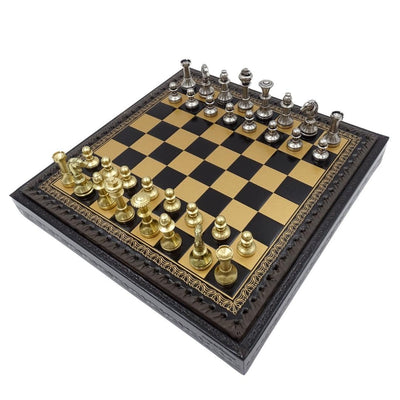 Ajedrez exclusivo de latón Italfama 28x28 cm con personalización de grabado