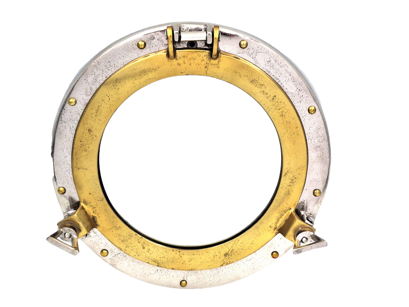 Espejo Bulá de 28 cm de diámetro con marco metálico en color plateado o dorado con posibilidad de personalización con grabado