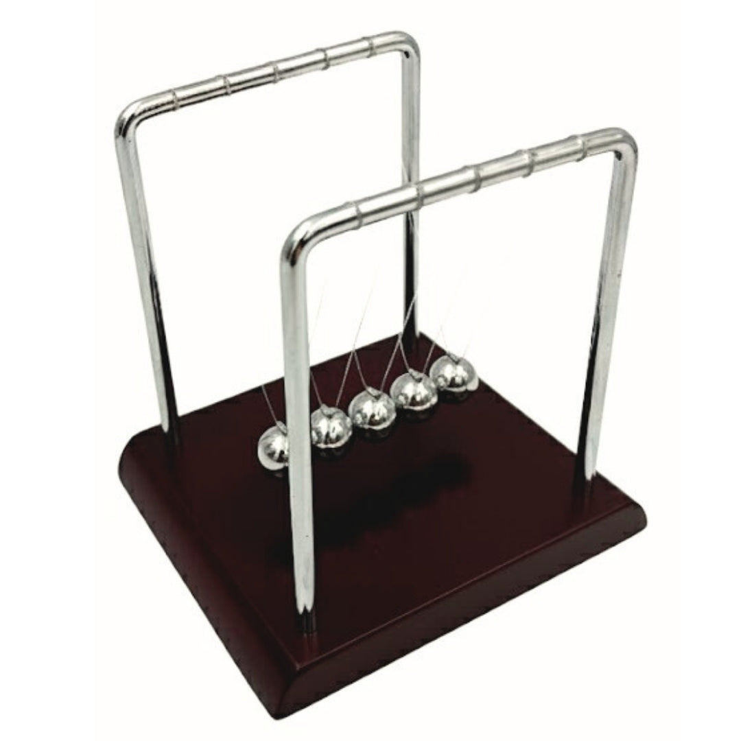 Elegantes Bolas de Newton con Grabado - Madera Metal