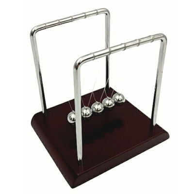 Elegantes Bolas de Newton con Grabado - Madera Metal
