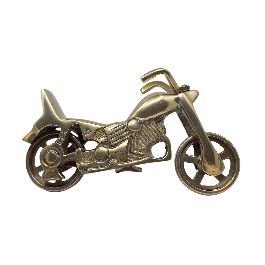 Modelo de motocicleta N-2784 con posibilidad de personalización de grabado – Latón antiguo, 23 x 14 cm
