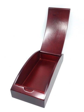 Caja de madera personalizada 21 x 9 x 5,5 cm en color cereza