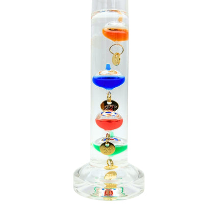 Termómetro de Galileo con grabado personalizado – decoración elegante para interiores en color vidrio