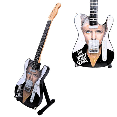 Mini guitarra de colección David Bowie MGT-8976 con grabado